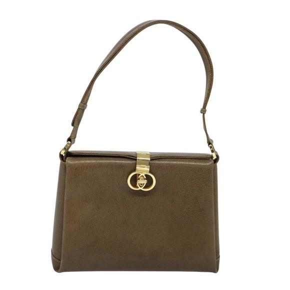 GUCCI Shoulder Bag Leather Brown Gold Auth 126290 - Picture 13 of 16
